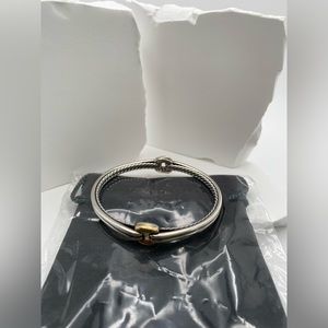 David yurman Thoroughbred Center Link Bracelet in Sterling Silver with 18K Yello